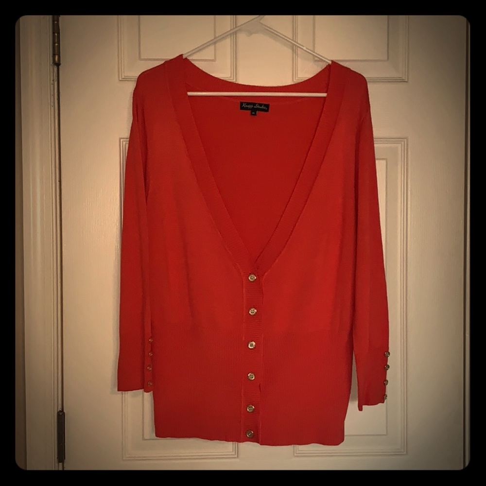 Barely Worn Peach Button Detail Cardigan